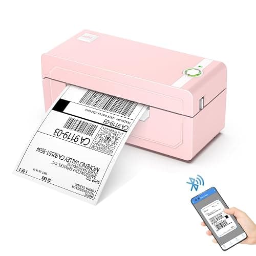 JADENS Bluetooth Thermal Label Printer 4x6, Pink Wireless Shipping Label Printer for Small Business & Packages, Compatible with iOS, Android, Mac, Windows, Amazon, Etsy, Ebay, Shopify - Image 1