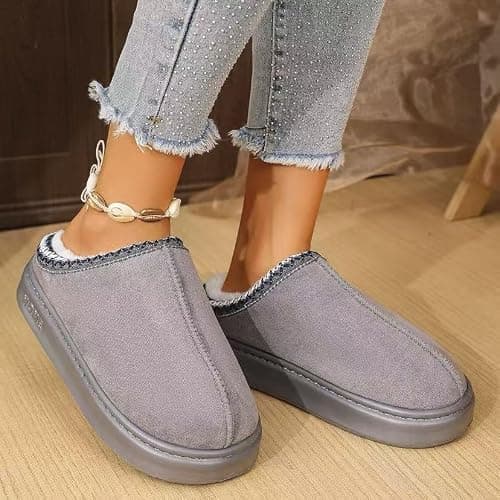 Générique Chaussons d'Hiver Fourrés, Pantoufles Maison Douces pour Femme & Homme, Chaussons d'Intérieur Confortable Antidérapants et Respirants avec Laine Chaud pour la Maison thumbnail 3