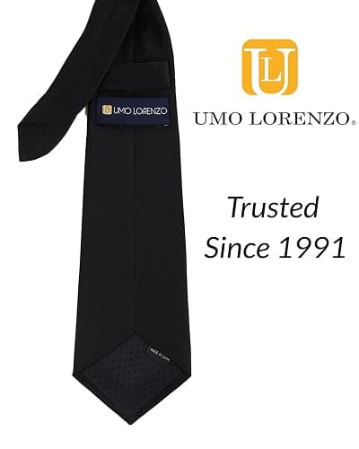 Umo Lorenzo Boys Clip on Tie Solid Neck Tie for Infants, Kids and Teens Up to 15 Years Old thumbnail 8