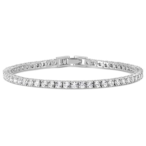 Kezef CZ Tennis Bracelet for Women – 3mm Cubic Zirconia, 14K Gold Plated over Brass, Classic Tennis Bracelet in Multiple Lengths - Image 1