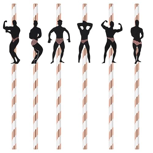 36 Pcs Bachelorette Straws, Funny Male Dancer Drinking Straws for Bachelorette Party, Bridal Shower Party, Party Favors Decorations Supplies thumbnail 8