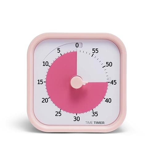 TIME TIMER Home MOD - 60 Minute Kids Visual Timer Home Edition - for Homeschool Supplies Study Tool, Timer for Kids Desk, Office Desk and Meetings with Silent Operation (Peony Pink) - Image 1