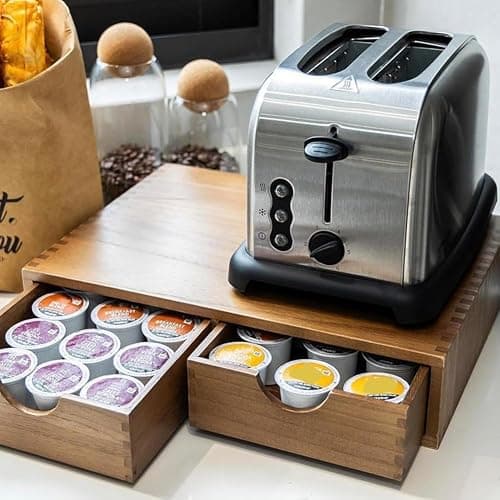 Boîte de rangement pour capsules de café, tiroir de rangement pour capsules de café et jeux de thé, support pour machine à café thumbnail 4