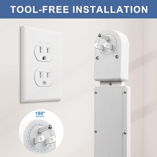 Electrical Outlet Extender Stick - Features USB-A, USB-C and 2 AC Outlets, Extends 22"-34", Rotates 180° Access Hard-to-Reach Outlets, Wall Plug Power Socket Expander Nightstands, Sofa, Desks and More thumbnail 2