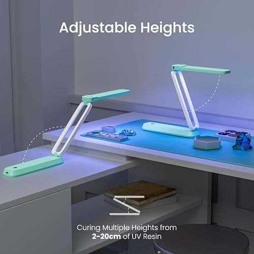 Resiners UV Light for Resin Curing, UV Resin Light, Wireless & Rechargeable UV Lamp, 3-in-1 Uses, Foldable Blacklight Ultraviolet LED, Craft Supplies Tools for Resin Molds, Jewelry Making, DIY Decor thumbnail 3