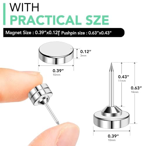 E BAVITE Magnetic Push Pins, 20 Sets Magnet Thumbtack for Wall Bulletin Board Strong Decorative Pushpins Clip for Map Picture Hanging Kit Poster Holder thumbnail 2