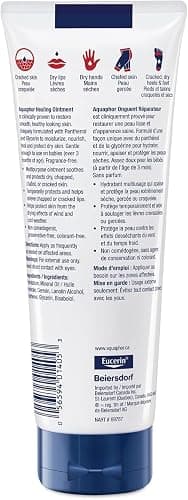 Aquaphor Healing Ointment, Multipurpose Ointment for Dry, Cracked Skin, Chafing, Cuticle Care, Fragrance Free, Non Greasy and Non Comedogenic Body Moisturizer, Dermatological Skin Care, 198g Tube thumbnail 13