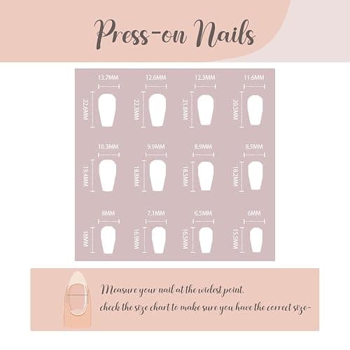 BABALAL Press on Nails Medium Coffin Gothic Y2K Planet Star Fake Nails | Rhinestone, with Charm, Halloween, Edgy Alt Style thumbnail 7