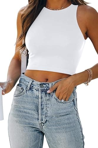 EFAN Womens White Crop Top- Undershirt - Image 1