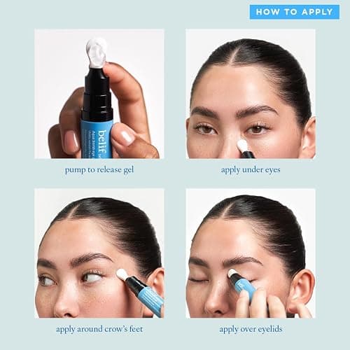 belif Aqua Bomb Cooling Eye Gel - Caffeine & Hyaluronic Acid for Puffiness & Hydration, Niacinamide & Vitamin C for Dark Circles, Adenosine & Collagen for Plumping & Firming, Korean Skin Care thumbnail 4