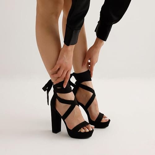 DREAM PAIRS High Heels Chunky Block Platform Heels for Women Strappy Gladiator Sexy Open Toe Heels Dressy Pumps Sandals thumbnail 3