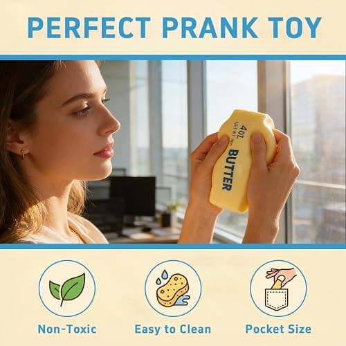 4oz Butter Squeeze Stress Balls – Slow Rising Soft Fidget Toys for Stress & Anxiety Relief, Squishy Sensory Desk Toy for Adults, Office Desk Decor & Gift (2 Pack) thumbnail 4