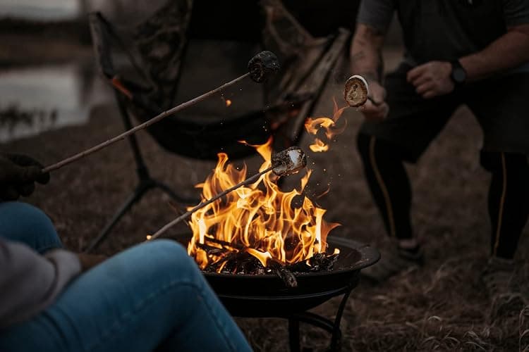 Gas One 22 in Outdoor– Wood Burning Fire Pit with Mesh Lid and Fire Picker – Durable Alloy Steel Fire Pits for Outside – Small Fire Pit for Backyard, Porch, Deck, Camping, BBQ thumbnail 9