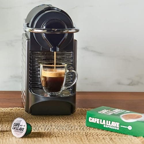 Cafe La Llave Latin Style Espresso Pods Dark Roast Compatible with Nespresso Original Line 40 Count Aluminum Capsules thumbnail 6