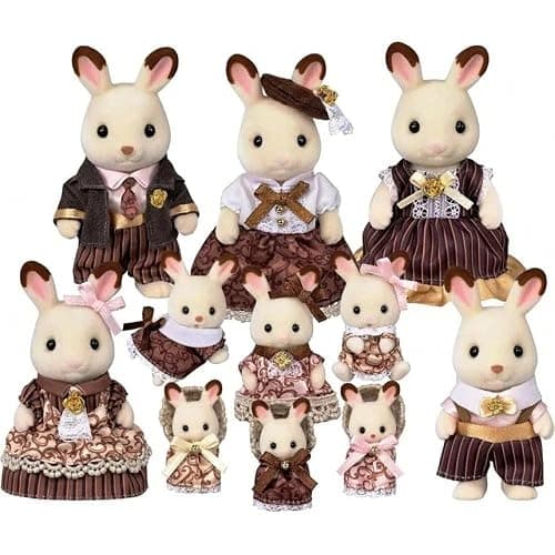 Sylvanian Families Chocolate Rabbit Family 40th Anniversary Set 5848 thumbnail 4