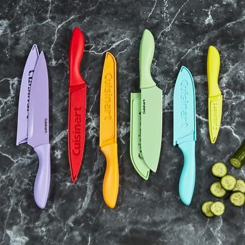 Cuisinart 12-Piece Kitchen Knife Set, Advantage Color Collection with Blade Guards, Multicolored, C55-12PCER1 thumbnail 4