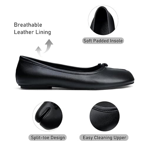 POYOIOR Tabi Flats Women Split Toe Shoes Wide Width Ballet Flats Comfort Casual Work Shoes for Women Office 2025 Spring thumbnail 5