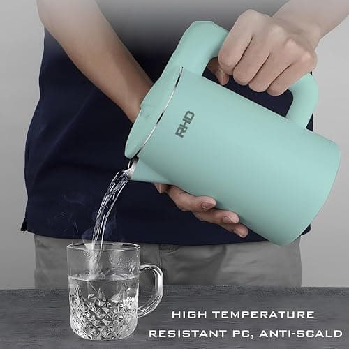RHD Small Electric Kettle 0.8L, 1000W Fast Boil, Stainless Steel, Green | Auto Shut-Off, Boil-Dry Protection, Mini Travel Kettle for Dorm Hotel, Coffee Tea RV Office thumbnail 5