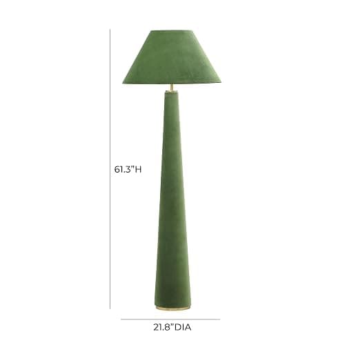 Tov Furniture Graham Moss Green Velvet Floor Lamp thumbnail 3