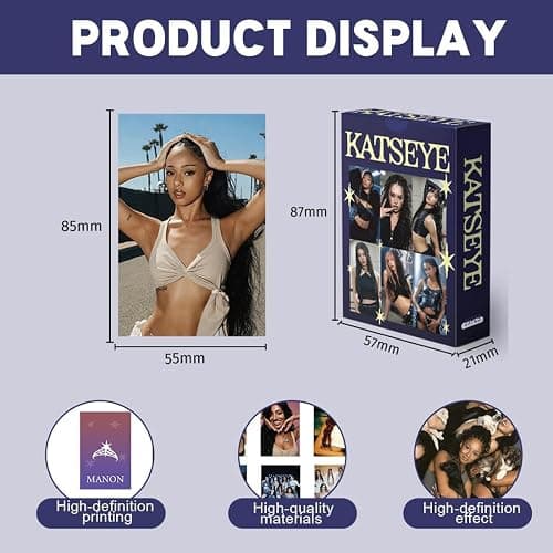 Ozmw 55 pezzi KATSEYE Photocard, KATSEYE Photocard kpops Schede fotografiche,KATSEYE Merch, Set di schede fotografiche Set di schede con immagini, Regalo di compleanno, Merchandising Kpop per fan thumbnail 2