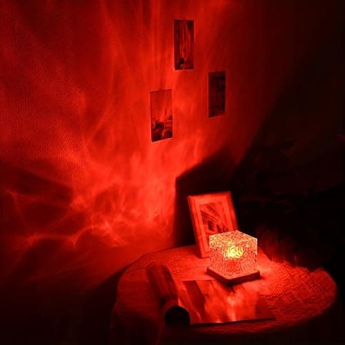 Northern Lights Ocean Wave Projector Light, Galaxy Light Projector, 16 Colors Gradual Rotating Flame Water Ripple Ambient Night Light Non-Wood for Bedroom, Room Decor, Kids Room (RC) thumbnail 4