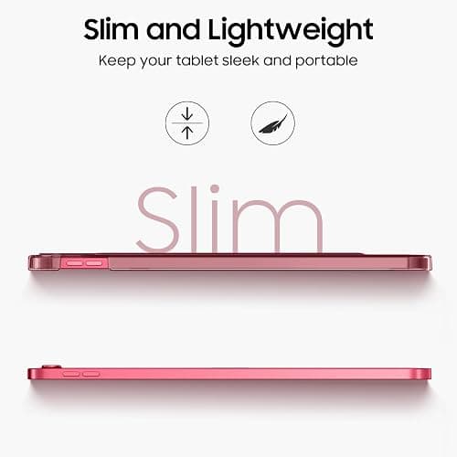 FINTIE Ultra Slim Case for iPad (A16) 11th Generation 11 Inch 2025 / iPad 10th Generation 10.9 Inch 2022 - Frosted Back Shell with Fold-back Stand and Auto Wake/Sleep, Burgundy thumbnail 4