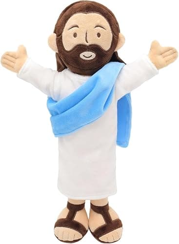 Yelakey 13" Jesus Plush, Jesus Stuffed Doll Plushie for Easter Christmas Church (Brown) - Image 1