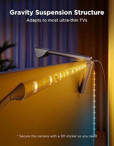 Govee TV Backlight 3 Lite with Fish-Eye Correction Function Sync to 75-85 Inch TVs, 16.4ft RGBICW Wi-Fi TV LED Backlight Strip with Camera, Voice and APP Control, Adapter thumbnail 6