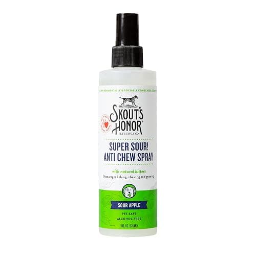 Skout's Honor Super Sour! Anti Chew Spray - Natural Ultra Bitter Formula to Help Deter that unwanted Chewing, Licking, and Biting - Safe for Pets - Safe for Indoor and Outdoor Use, 8 oz - Image 1