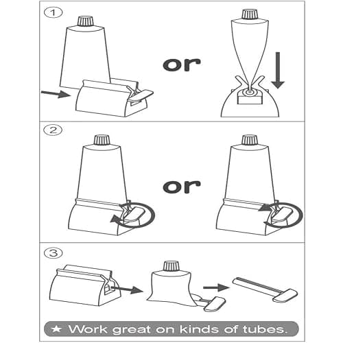 XYKEEY Set of 2 Toothpaste Squeezer Rollers, Metal Toothpaste Tube Wringer Seat Holder Stand (Stainless Steel) thumbnail 3