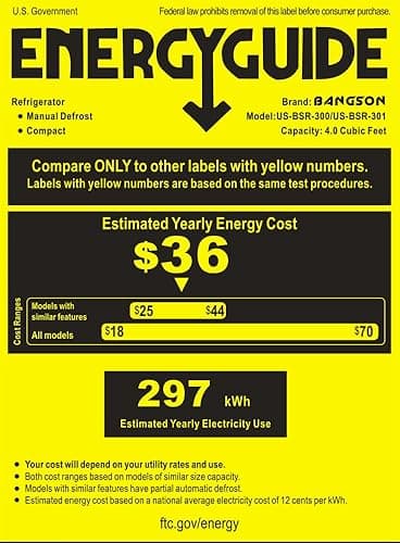 BANGSON 4.0 Cu.Ft Small Refrigerator with Freezer, Small Fridge with Top Freezer, for Apartment, Bedroom, Dorm, and Office, Double Door, Black - 4.0 Cu.Ft - Black(upper freezer) thumbnail 7