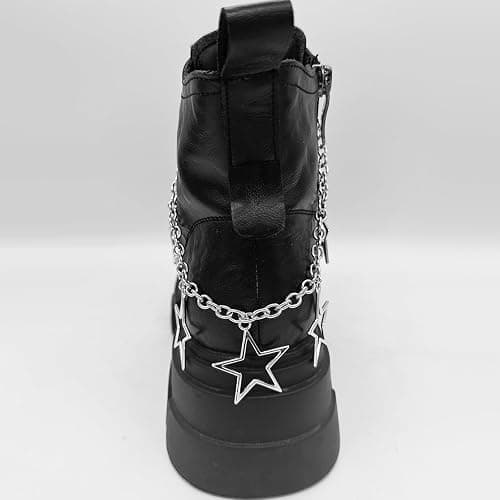 Gownsella 2 Stück Schuh Charms Kette – Punk Schuhschmuck für Sneaker & Boots, Schnürsenkel Anhänger mit Clip, DIY Zubehör thumbnail 4