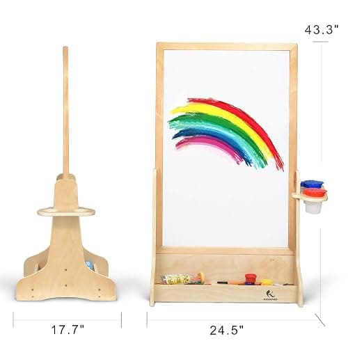 KRAND Double-Sided Plexiglass Painting Art Easel, Easy to Clean, Kids Drawing Board On Both Sides, Fun Arts and Crafts Activity for Boys and Girls thumbnail 3