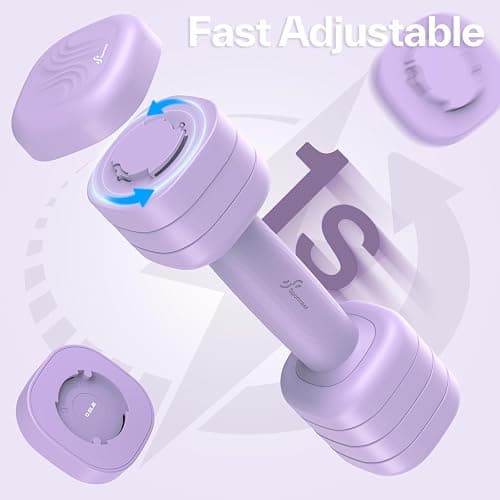 Adjustable Dumbbell Set of 2, Sportneer 4 in 1 Free Weights Dumbbells for Women Man, Each 2lb 3lb 4lb 5lb Fast Adjust Weights with TPU Soft Rubber Handle for Home Gym Exercise Training thumbnail 3