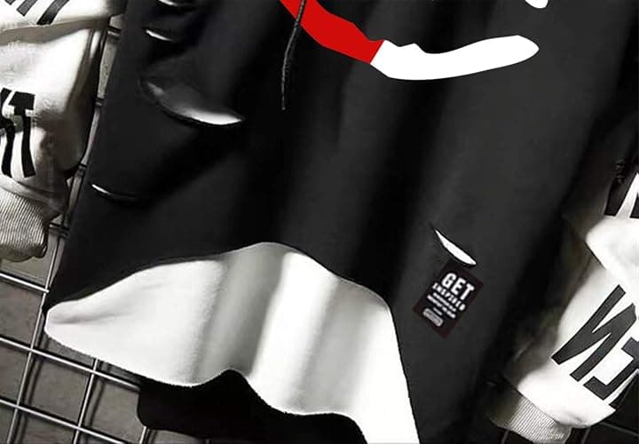 DUDHUH Mens Hoodie Fashion Pullover Letter Print Tracksuit Techwear Casual Coat Hip-Hop Sweatshirt thumbnail 4