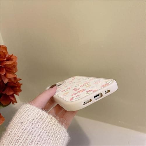 Ownest Compatible with iPhone 7/8/SE/SE 2Case with Cute Flowers Floral Pattern for Women Girls Soft Silicone Love Lens Protection Case for iPhone 7/8/SE/SE 2-White - White Flower - 7/8/SE thumbnail 7