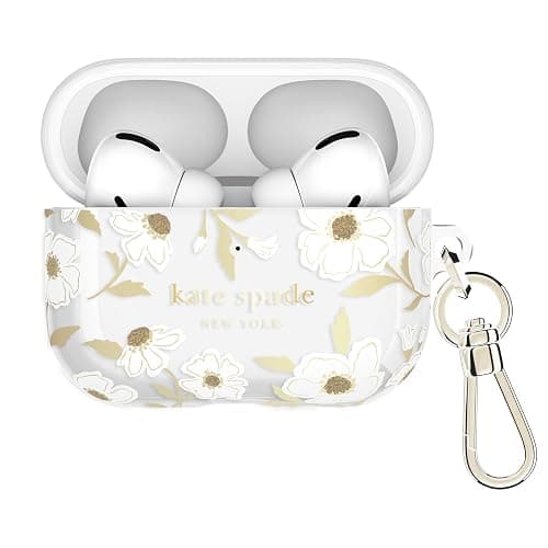 Kate Spade New York AirPods Pro 3 Protective Case with Keychain Ring Clip - Sunshine Floral, Compatible with AirPods Pro 3rd Generation - Image 1