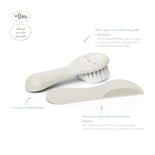 Suavinex, Neceser Set Manicura para Bebés, +0M, Kit Cuidado del Bebé con Cepillo, Peine, Cepillo Dental, Tijeritas, Lima y Cortaúñas. Neceser Impermeable con Cremallera, Gris thumbnail 6