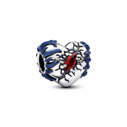 PANDORA Stranger Things Im Dunkeln Leuchtendes Herz-Charm aus Sterling Silber mit künstlichem Kristall, Kompatibel Moments Armbänder, 793565C01 - Image 1