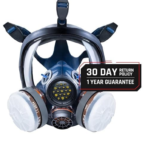 Parcil Distribution Gas Mask Survival Nuclear and Chemical Full Face Respirator - Organic Vapor & Particulate - CE Tested thumbnail 6