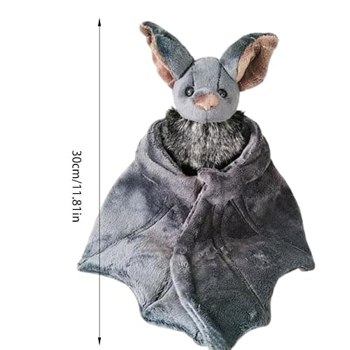 Tuxuseo Fleder-Maus Stofftier Plüsch | 30 cm Halloween Spielzeug | Kuscheltier Fleder-Maus Groß Mit Band | Halloween-Dekoration Partyzubehör - Geburtstagsgeschenk Für Kinder Und Erwachsene thumbnail 7