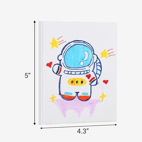 zmybcpack 12 Pack Small White Hardcover Blank Book 4.3x5.5 inch, Hardcover Blank Book for Kid to Write Stories, Draw Sketchbooks (White, 22 Sheets/ 44 Pages Each thumbnail 3