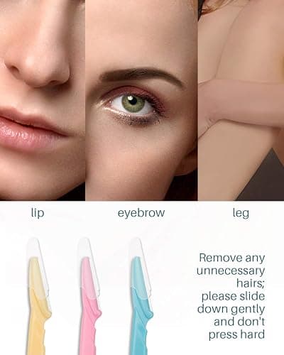 MoHern Dermaplane Razor, 60 Pcs Face Razors for Women and Men, Multipurpose Eyebrow Razor, Dermaplaning Tool for Face by MoHern, Multi-Color (60 Pcs) thumbnail 6
