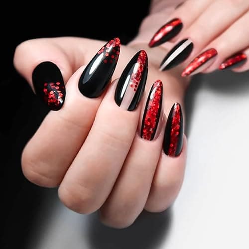 Funfe Clear Soft Gel Almond Nail Tips - 240 pcs, 12 Sizes, Full Cover, Press On, DIY Nail Salon - Clear 240pcs thumbnail 6