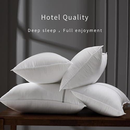MUFEW Bed Pillows Standard Size Set of 2, Medium Firm Hotel Pillows for Sleeping, Cooling Pillows for Side & Back Sleepers, Down Alternative Filling, 20 x 26 Inches thumbnail 5