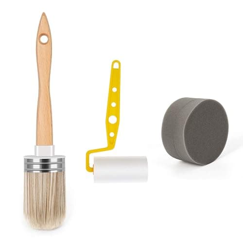 POOVI Tool Trio, Paint Brush, Roller, Sponge, All The Tools You Need to Apply Finish All in One Paint Yellow thumbnail 4