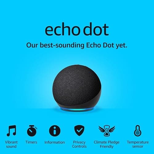 Echo Dot (Newest gen) | Big vibrant sound Wi-Fi and Bluetooth smart speaker with Alexa | Charcoal thumbnail 8
