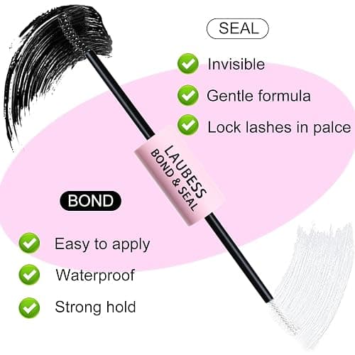 Lash Bond and Seal Eyelash Glue Lash Glue Waterproof Lash Cluster Glue LAUBESS Eyelash Bond and Seal Long Lasting 10ml thumbnail 6