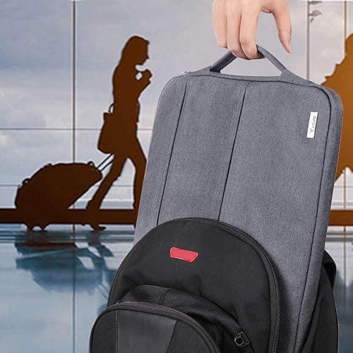 Voova Laptop Sleeve Carrying Case 14 15 Inch Compatible with MacBook Air 15 M2/M3/M4 2022-2025, MacBook Pro 15, Hp Chromebook 14, Waterproof Slim Computer Cover Bag,Grey thumbnail 6