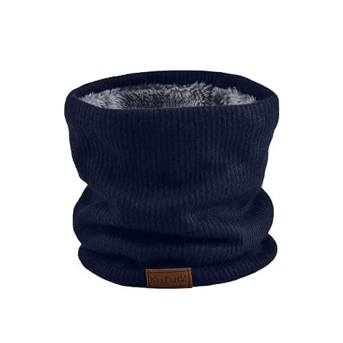 NovForth Winter Neck Warmer Fleece Lined Infinity Scarf Thicken Windproof and Dust Skiing Circle for mens women Double-Layer Fleece Lining Knit - Image 1